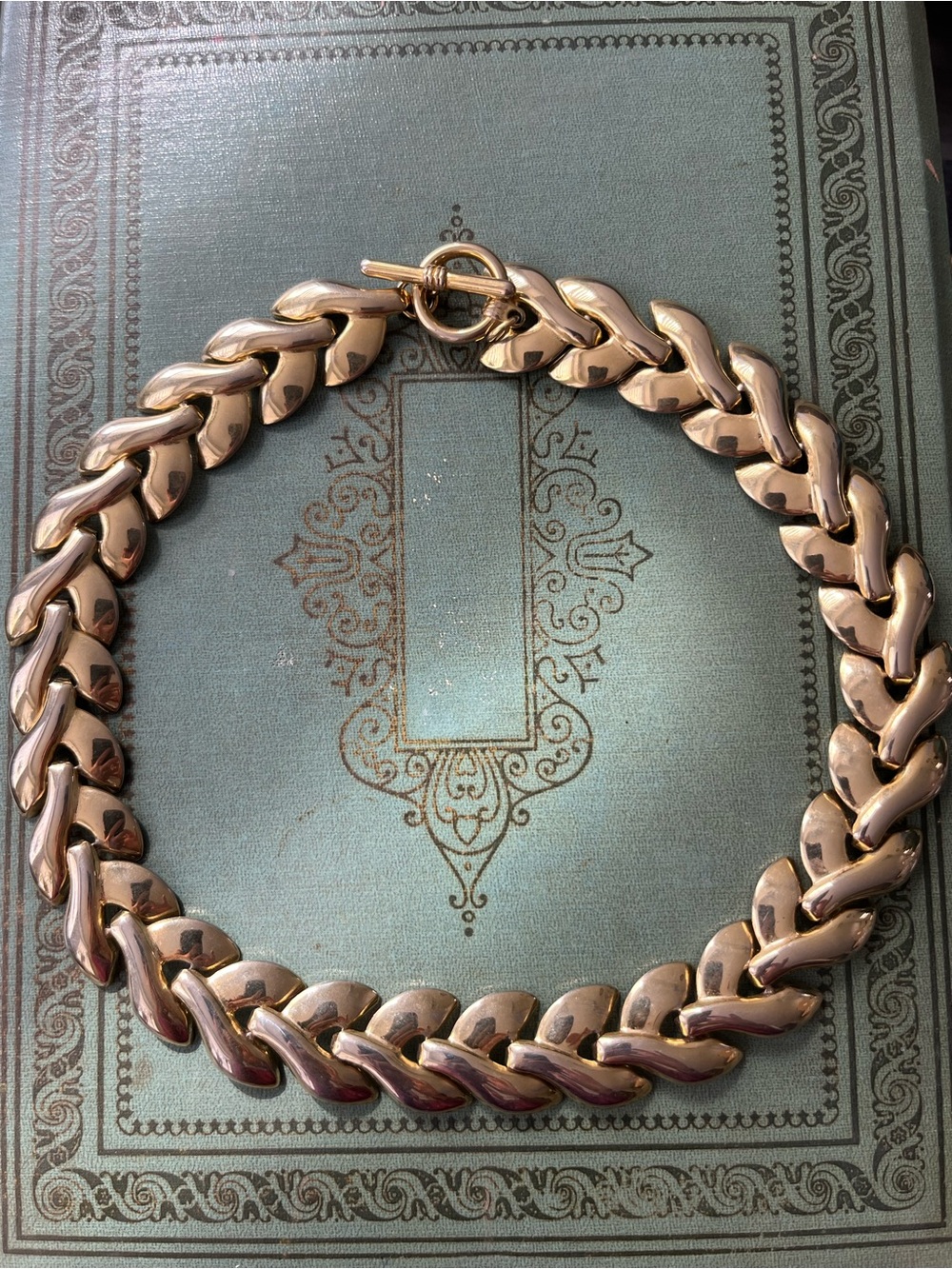 Vtg Gold Chunky Curb Chain Necklace - Women's Jewelry 14”